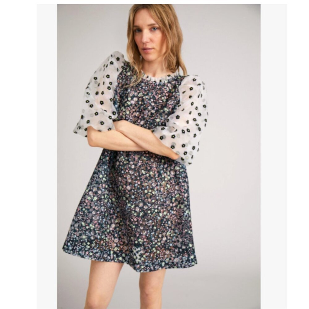 MUNTHE *NEW* Cabob Mix Floral Dress In Black